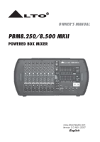 Alto PBM8.250 - Owners Manual 